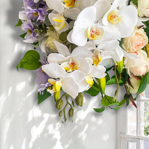 開店祝い・開業祝い・周年のお祝いに 華やかで上品な特大スワッグ 光触媒フラワー 開店祝い・開業祝い・周年のお祝いに 華やかで上品な特大