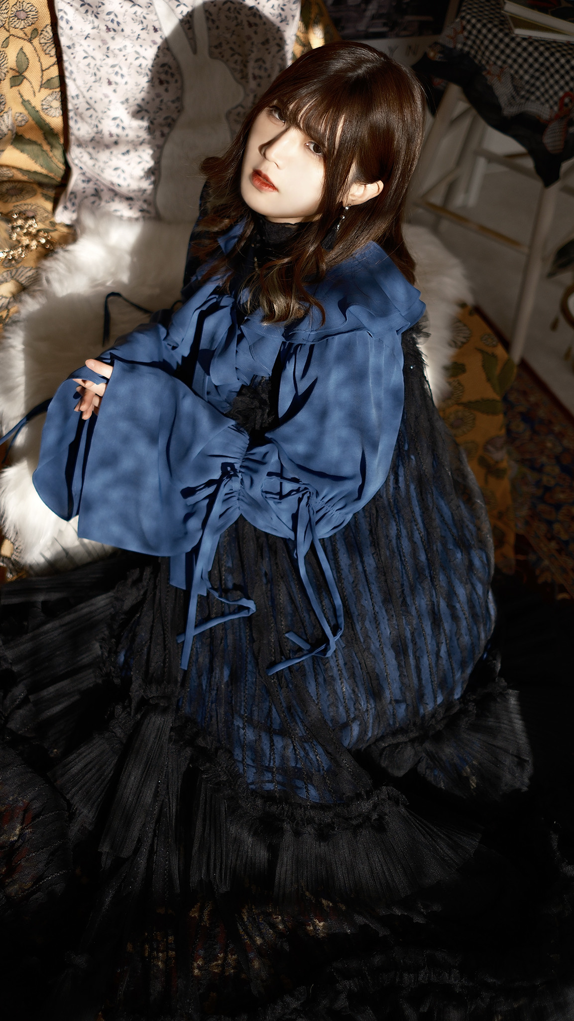 シアーレイヤードキャミソール / Black