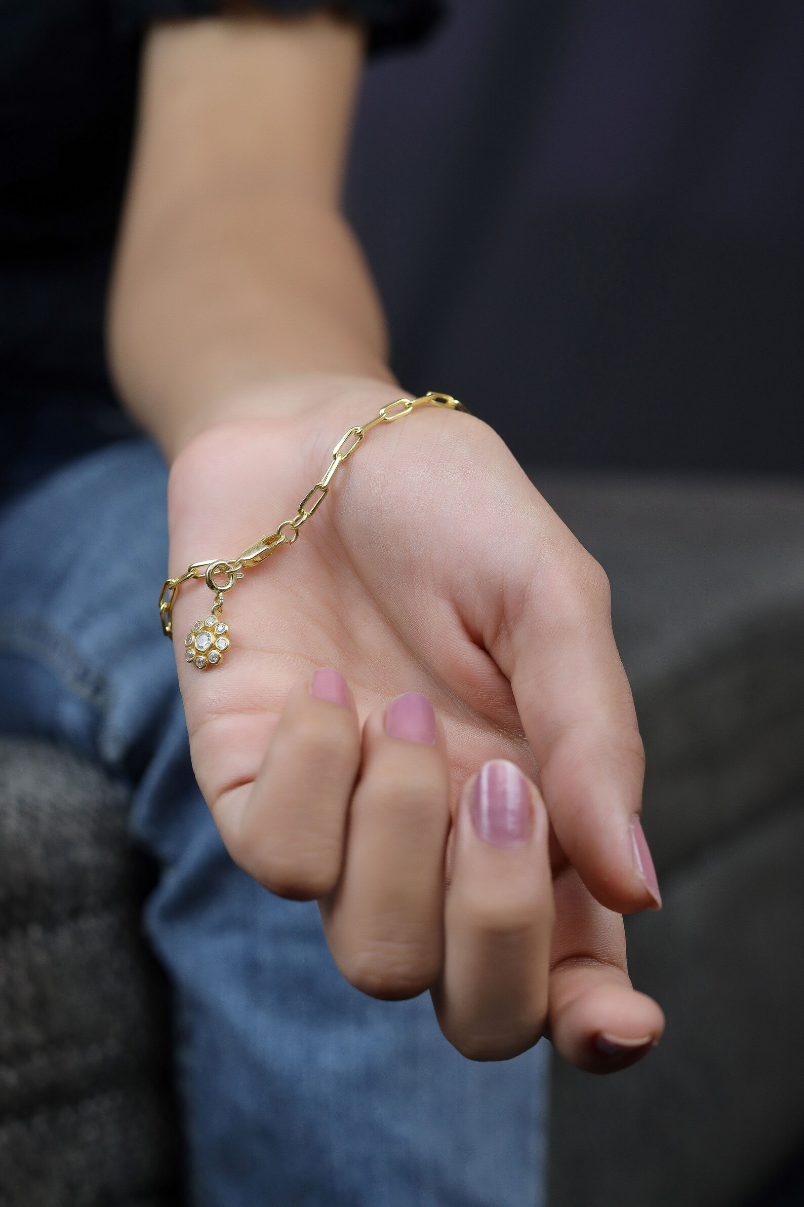 925シルバー/ひまわりテーマ天然ダイヤモンドペンダント