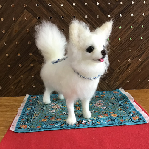 ロングコートチワワ（おすわりと立ちポーズ2体）感謝価格❣️ ロングコートチワワ（立ちポーズ） 羊毛フェルト コーギー大好きママ