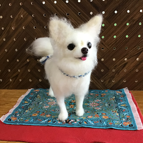 ロングコートチワワ（おすわりと立ちポーズ2体）感謝価格❣️ ロングコートチワワ（立ちポーズ） 羊毛フェルト コーギー大好きママ