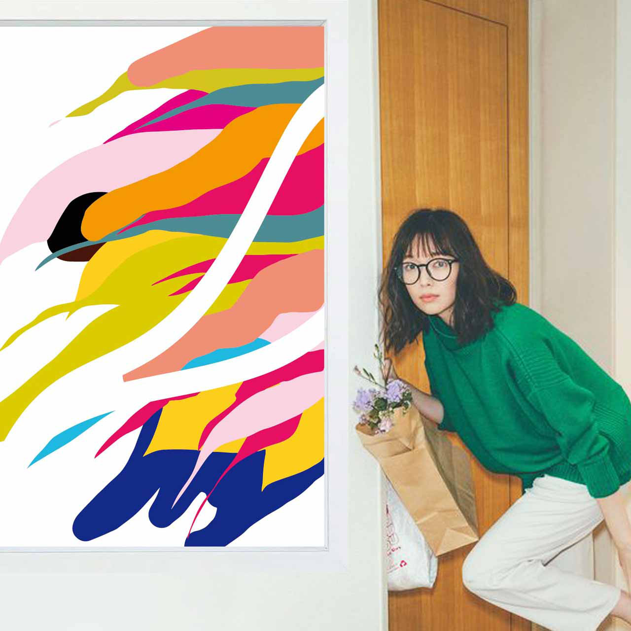 萌ゆるリーフ2　イラスト　ポスター　A4 A3 A2 A1　アート  　アートポスター　アート/sei検索　2836