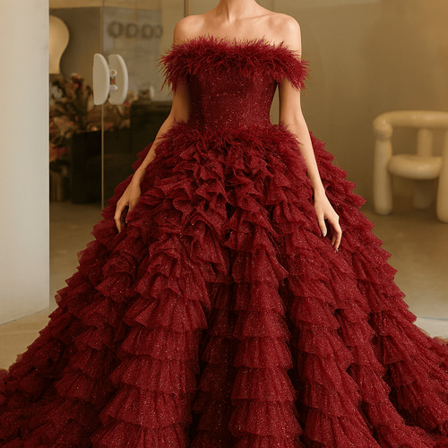 グリッターフリルカラードレス グリッターフリルカラードレス