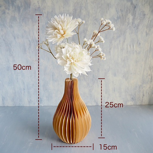 折りたたみ式ハニカムフラワーベース × ソラフラワーアレンジ【糸菊と