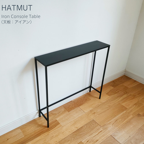 コンソール 石天板 幅88cm サイドテーブル ロートアイアン 638-580 まーりーこ様オーダー【Iron Console Table】アイアンコンソール