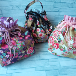 ハンドメイド♡持ち手付き巾着 DIY】持ち手付き巾着袋の作り方 - YouTube