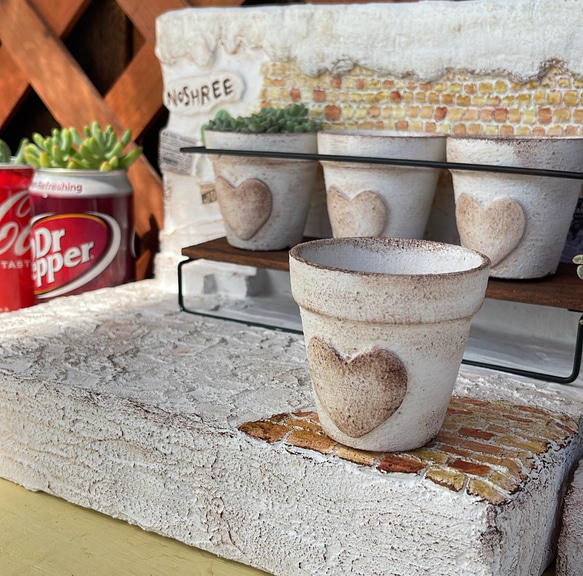 ノベルティ付】リメ鉢 リメイク鉢 ハート 推し鉢 2号 植木鉢