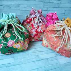 巾着ポーチ♥ミニフラワー ポーチ sora and 通販 16048488｜Creema