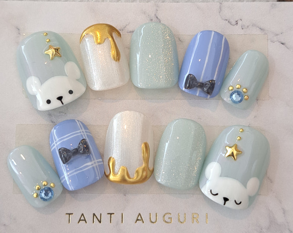 sub様♡専用ページ ネイルチップ しろくま‍❄️ネイルチップ ネイルチップ（つけ爪） ふらっふぃ～.nail