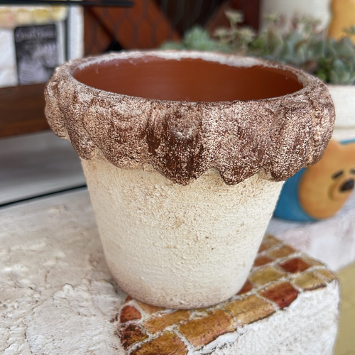 リメイク鉢 リメ鉢 ナチュラル おうち鉢 2.5号 植木鉢