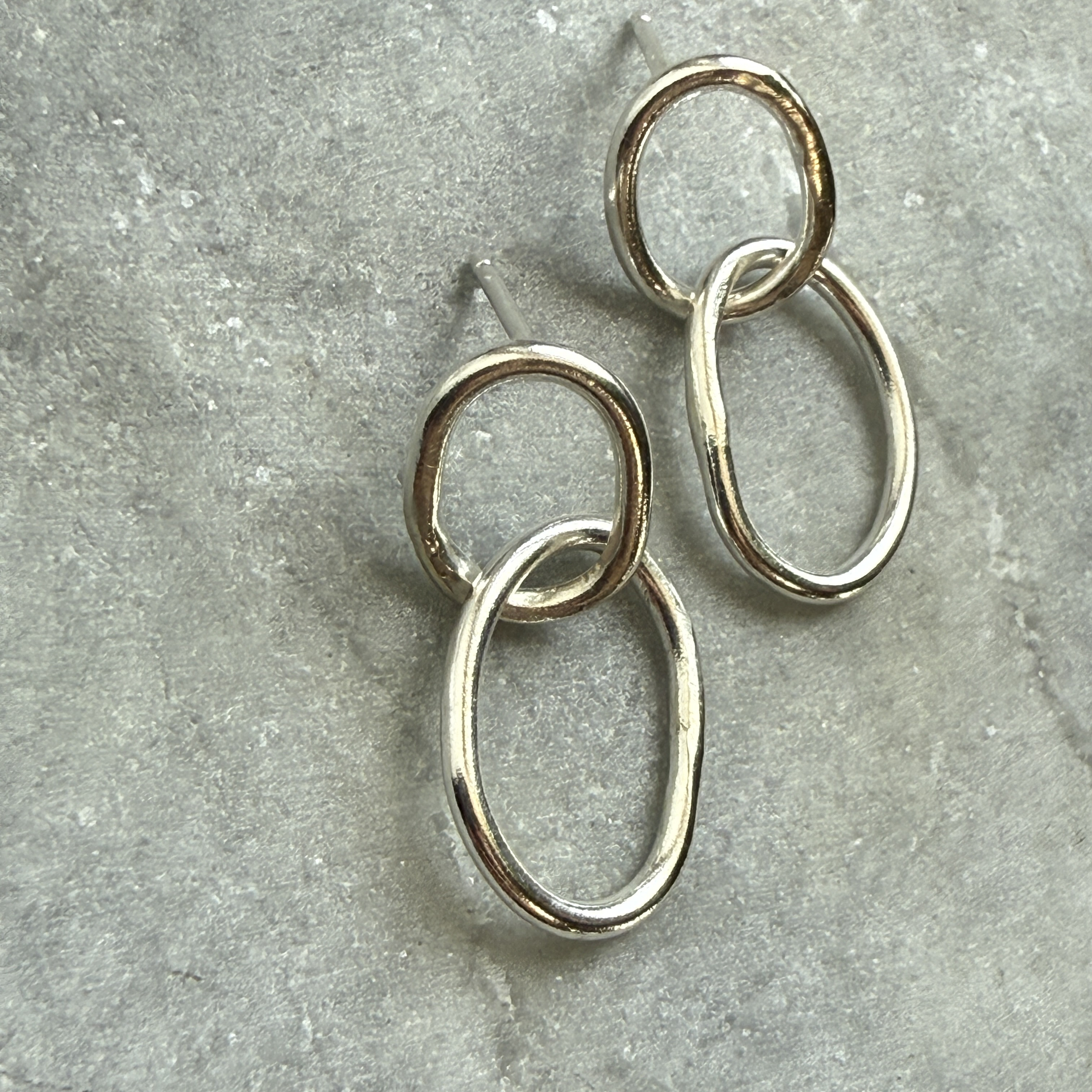 Twist Oval ピアス/silver925/スタッドピアス