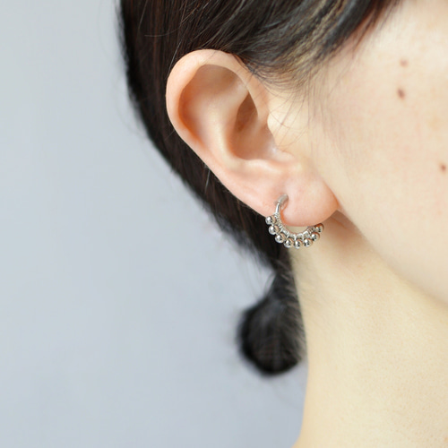サージカルステンレス silver hoop フープイヤリング フープピアス
