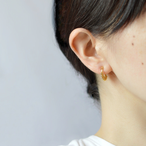 サージカルステンレス silver hoop フープイヤリング フープピアス