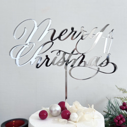 アクリルケーキトッパー　クリスマス　カリグラフィー 3枚目の画像