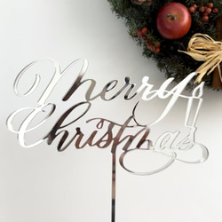 アクリルケーキトッパー　クリスマス　カリグラフィー 4枚目の画像