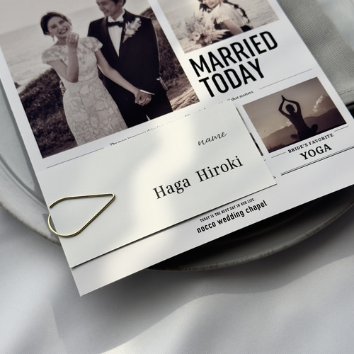 結婚式プロフィールブック席次表［ 8P 中綴じ冊子 ｜ セレクトオーダー