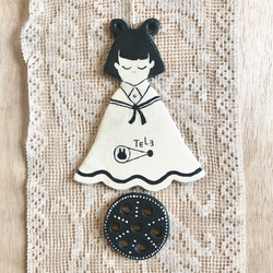 石粉粘土 オーナメント「月の女神代行」ハンドメイド作品 立体