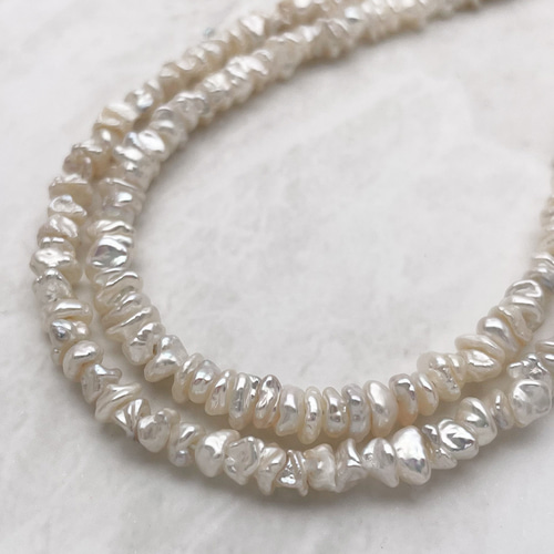 淡水パール 真珠 縦穴 ケシ 花びら バロック ペタル 4mm 5mm 6mm 極小