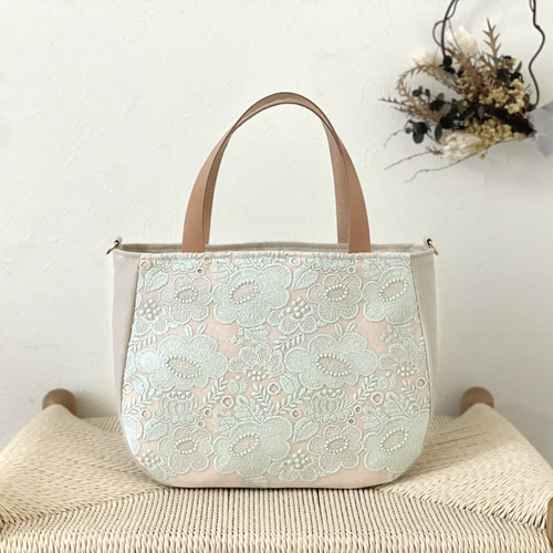 ⚮̈ミナペルホネン mottoかくれんぼトート smile flower トートバッグ