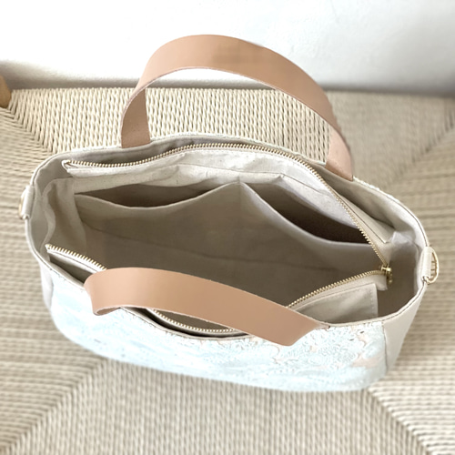 ⚮̈ミナペルホネン mottoかくれんぼトート smile flower トートバッグ