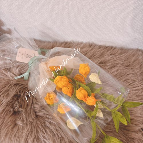 モールフラワー サンダーソニア 花束 枯れない花 アートフラワー