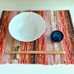 ほっこり　裂織り　ランチョンマットとコースター ほっこり 裂織り ランチョンマットとコースター