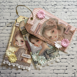コラージュ アンティーク タグ【TREASURE】 メッセージカード atelier
