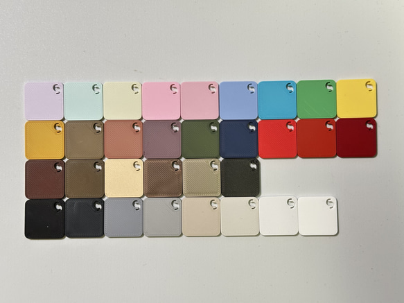 3Dプリンターカラーサンプルスウォッチ 32種 (クーポン付き) レジン