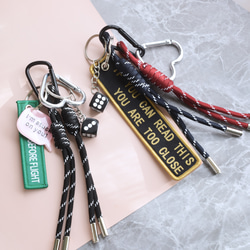 【Order】いく☆ネームハンドストラップ 数量限定】コード×タグ ハート カラビナ ハンドストラップ・スマホ