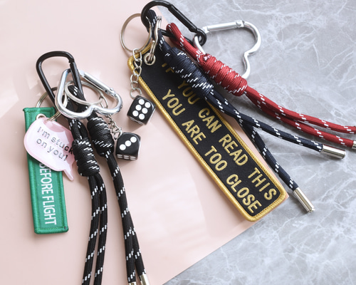ホワイトデーに！【数量限定】コード×タグ ハート カラビナ ハンド