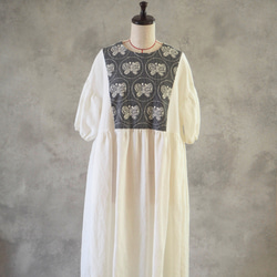 8/5発売】1点もの ｜ミナペルホネン runrunrun うさぎ刺繍 × 白リネン