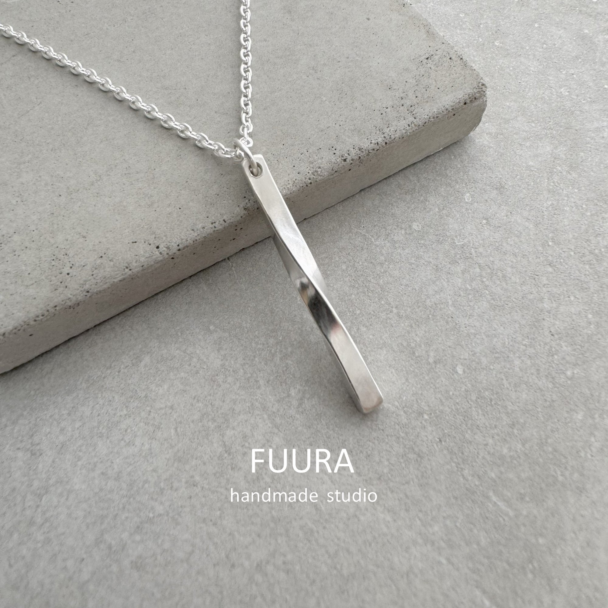 twist necklace silver L /シルバー/ネックレス/ツイスト/シンプル