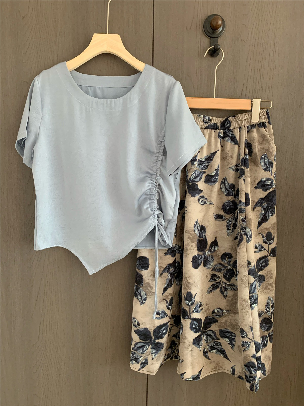 レディース シフォン 半袖Tシャツ＋ワンピース＋スカート 3点セット