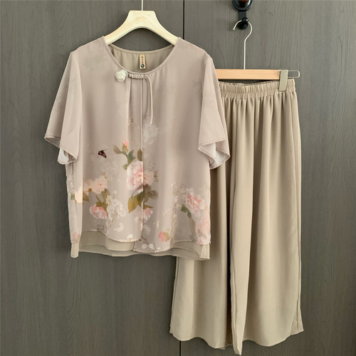 レディース 半袖シフォン トップス シフォンシャツ シンプルトップス シフォントップス ブラウス 半袖 レディース シフォン 開襟シャツ 7分袖 無地 t