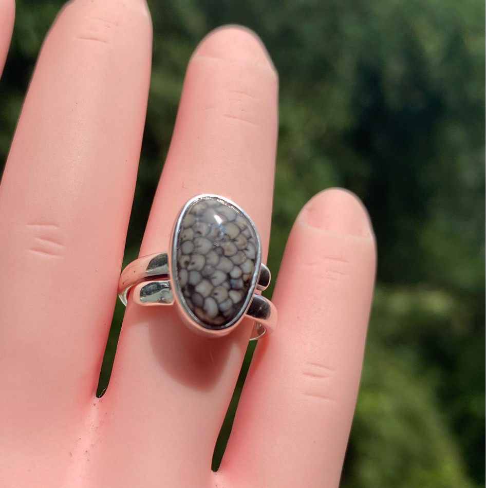 Stone Jipen】インドネシア・マドゥラ化石☆シルバー925