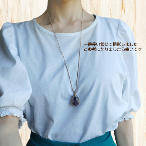 one＊スモーキークォーツの天然石マクラメネックレス♪ 天然石】【ハンドメイド】宝石ファセットカット☆スモーキー