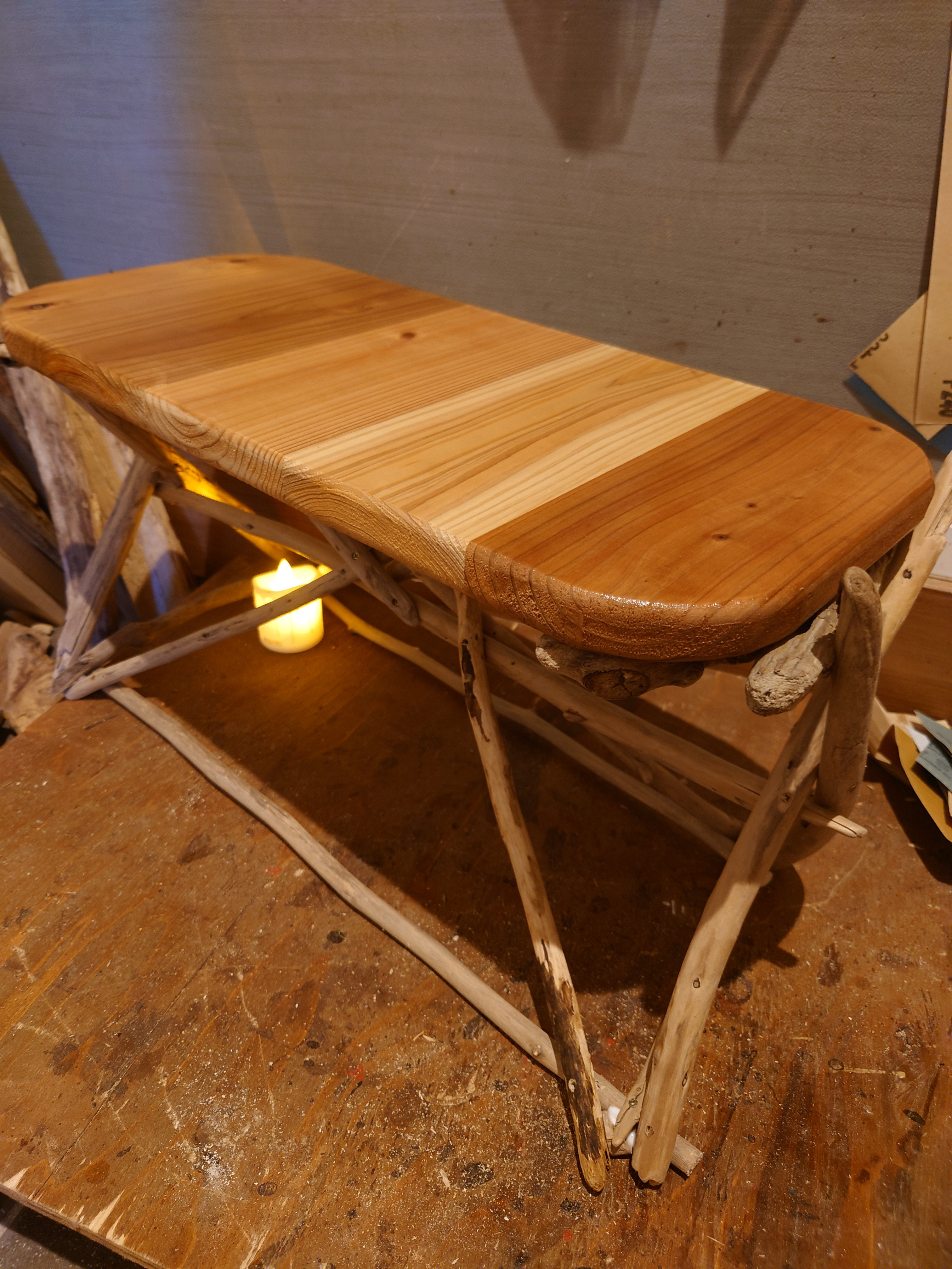 流木製ローテーブル　【天板サイズ約50cm×23cm】 6,460円