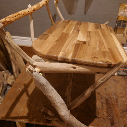 流木テーブル 天板サイズ【約幅50cm×奥行30cm】 机・デスク two_wood