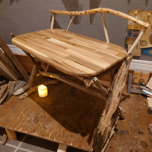 流木テーブル 天板サイズ【約幅50cm×奥行30cm】 机・デスク two_wood