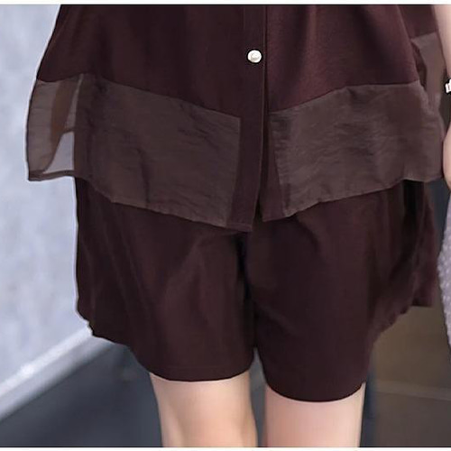 大きいサイズ レディース セットアップ ショートパンツ 春夏 秋