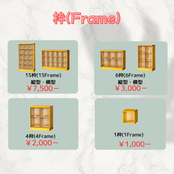 ミニチュア家具 跳ね上げ式本棚 （flip-up bookshelf)『ブロック組合せ家具 25シリーズ』 4枚目の画像