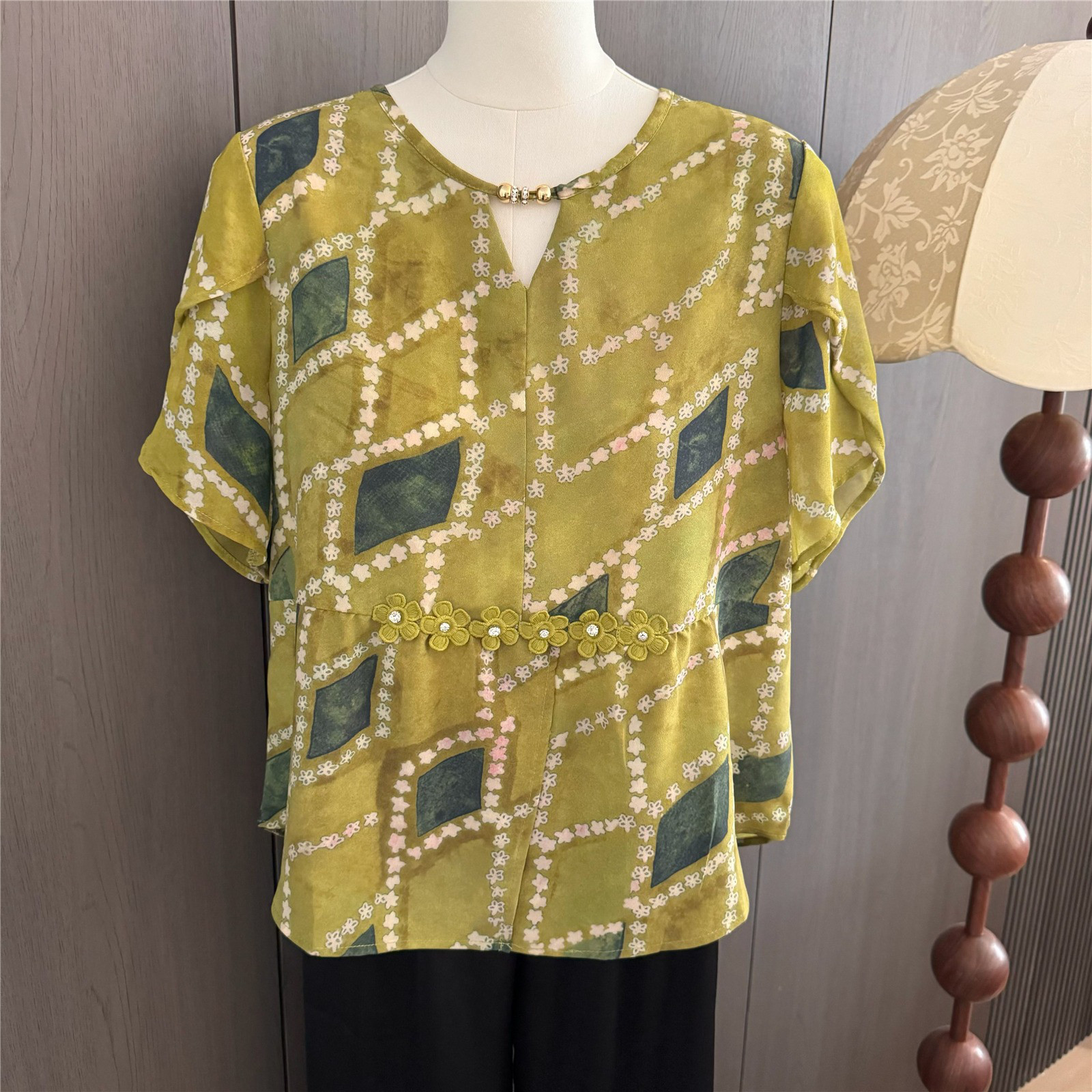 レディース ニット 半袖Tシャツ ゆったり 母の日向け