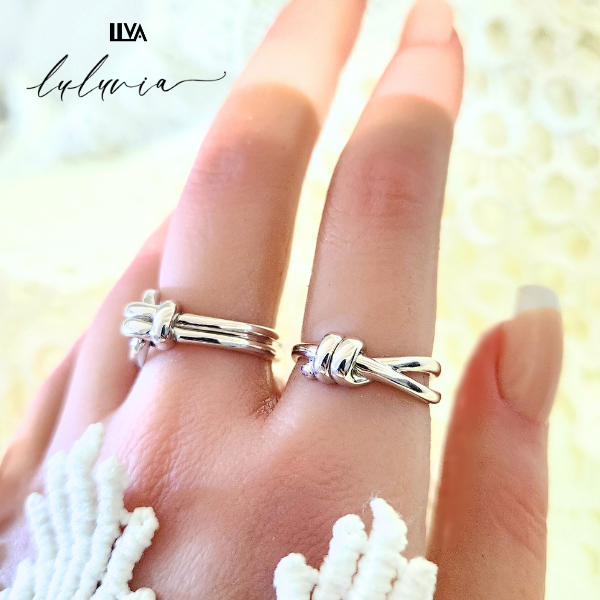 結び•ダブルノットリング・幸運を呼び込む・luluvia(ルルヴィア)SV925・新作・RL029