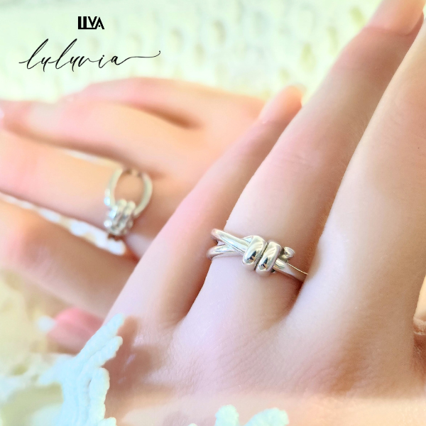 結び•ダブルノットリング・幸運を呼び込む・luluvia(ルルヴィア)SV925・新作・RL029