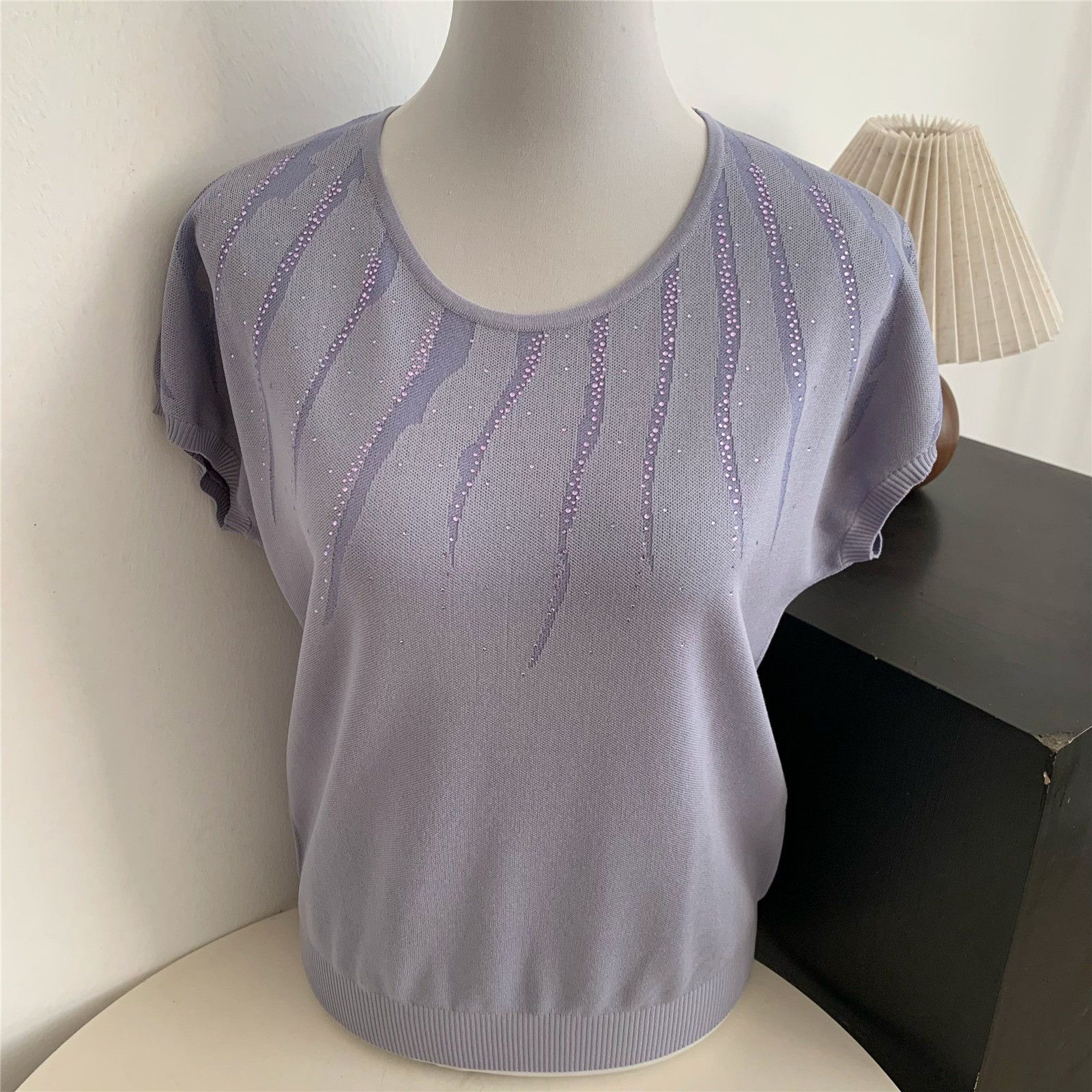 レディース ニット 半袖Tシャツ