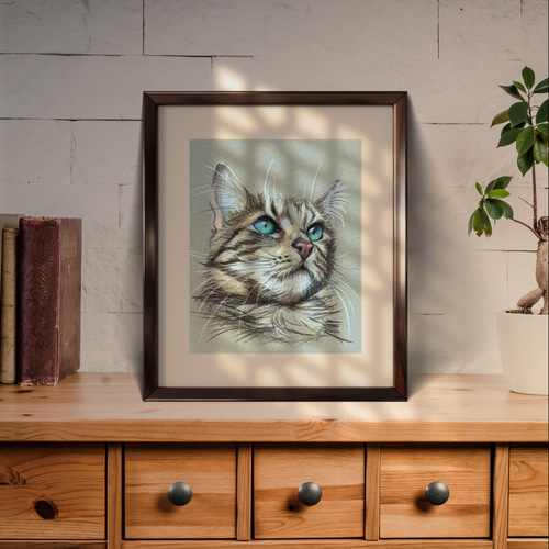 1点もの　オーダー品「猫」油絵 こんばんは。 独断と偏見満載の「ネコの首輪の色の検証」です