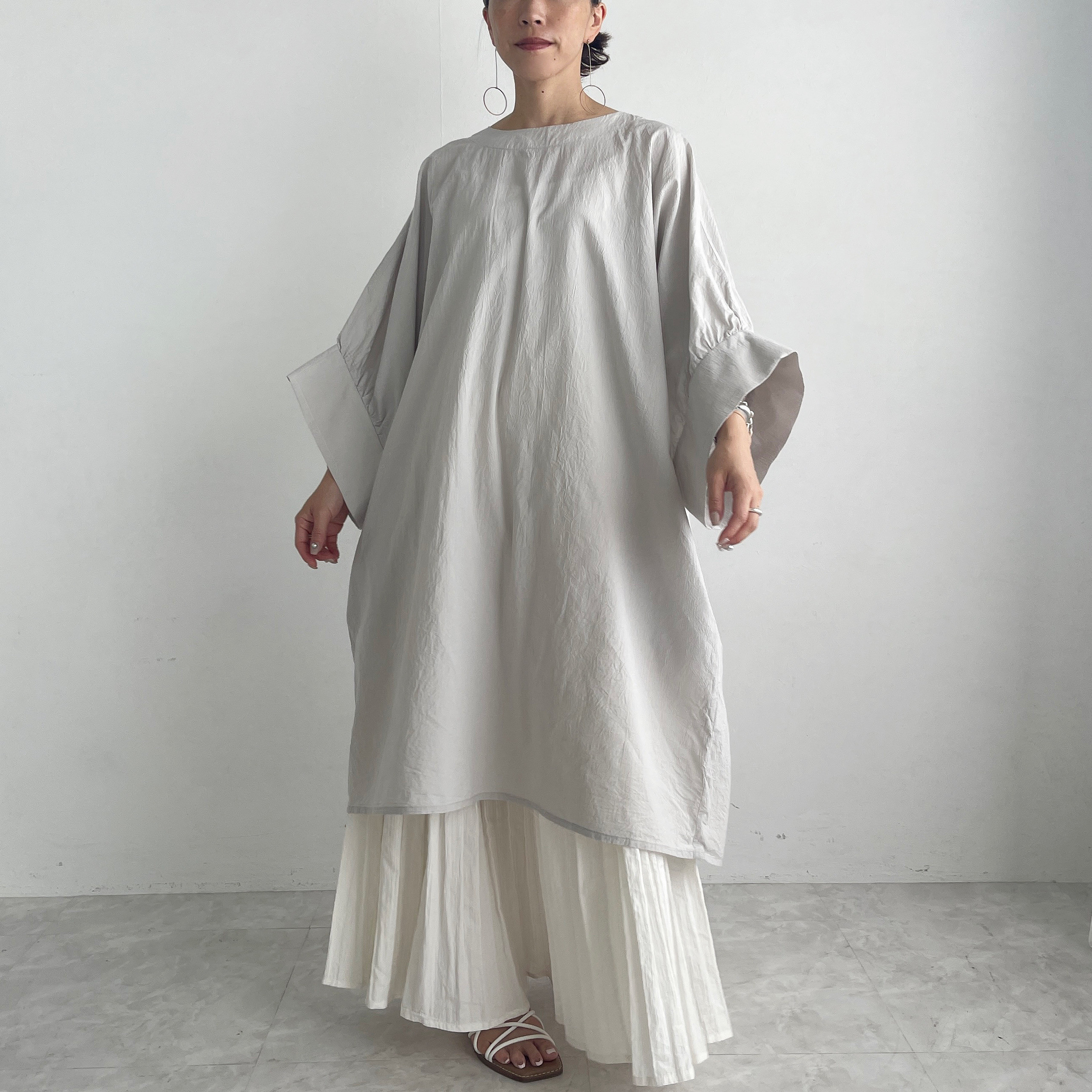 バックリボンドルマンワンピース(icegray)