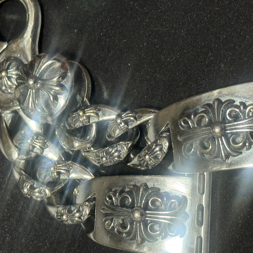 約17cm カスタムウォッチブレス　時計ベルト 約17cm カスタムウォッチブレス 時計ベルト 腕時計 Noir Silver