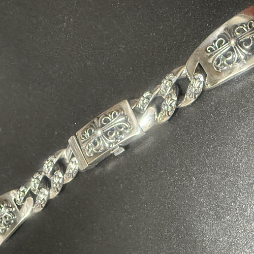 約17cm カスタムウォッチブレス　時計ベルト 約17cm カスタムウォッチブレス 時計ベルト 腕時計 Noir Silver