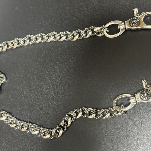 ウォレットチェーン ファンシークロス ダブルグリップ 925刻印